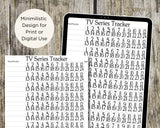 Minimilistic TV Series Tracker Planner Page