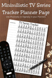 Minimilistic TV Series Tracker Planner Page