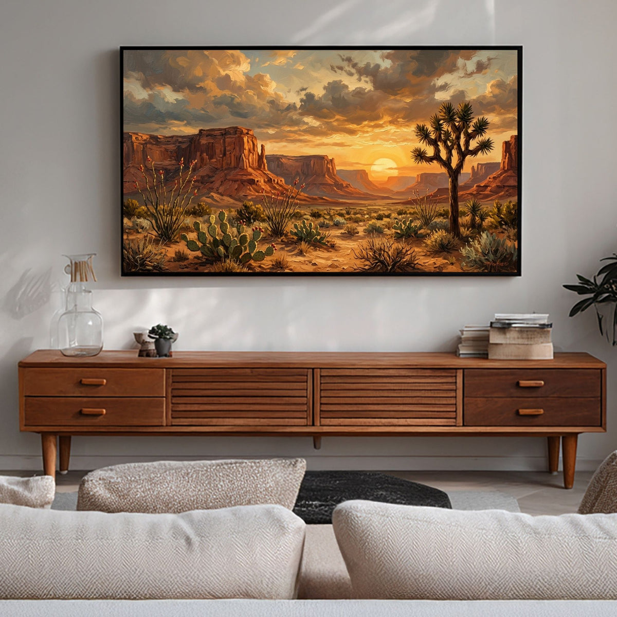 Desert Sunset Frame TV Art – Southwest Boho Landscape Digital Download