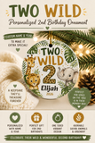 Celebrate their wild and wonderful second birthday with a personalized Two Wild ornament made just for them! 🦒🦁🐘 This safari-inspired 2nd birthday keepsake features adorable jungle animals, tropical greenery, a bold leopard-print number 2, plus the child’s name and year. Perfect for a Two Wild birthday theme, Christmas tree keepsake, toddler memory box, or personalized gift for parents and grandparents.

#TwoWildBirthday #2ndBirthday #SafariBirthday #PersonalizedOrnament #BirthdayKeepsake #JungleBirthday