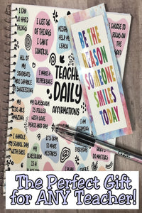 Teacher Daily Affirmations Notebook Gift Set