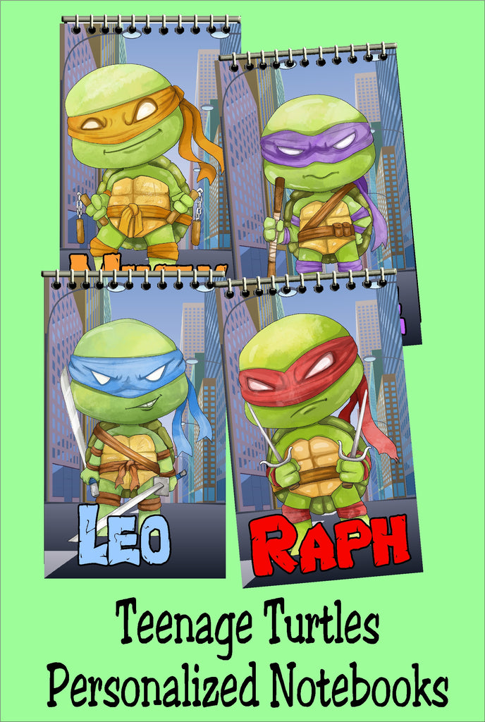 Teenage Mutant Ninja Turtles Personalized Notebooks โ DIY Party Mom