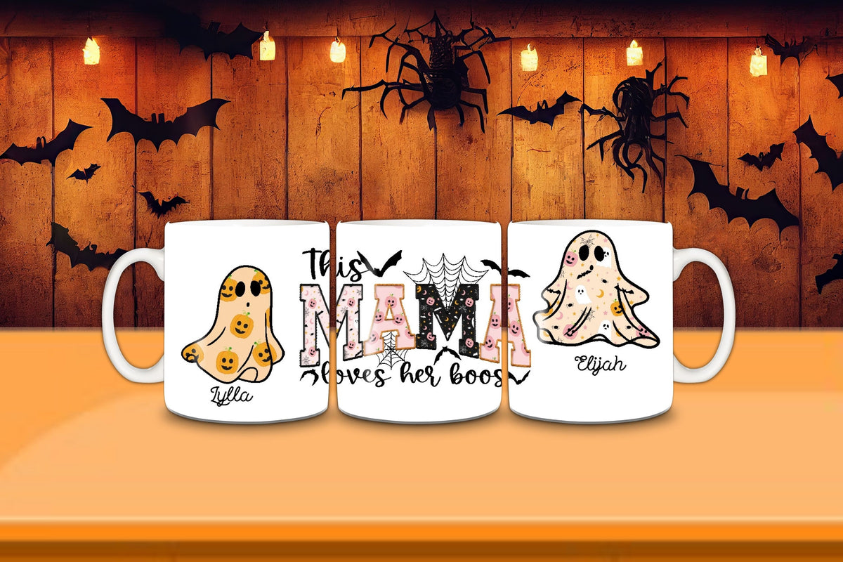 This Mama Loves Her Boos Personalized Halloween Coffee Mug