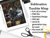 Alchemised Inspired Gothic Fantasy Tumbler and Tumbler Wrap PNG  *1075
