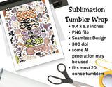 Spooky Nurse Tumbler and Tumbler Wrap *1098
