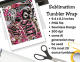 I Season with Salt Tumbler Wrap PNG & 20oz Skinny Tumbler   *1058