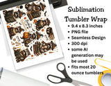 Booked for Halloween Tumbler and Tumbler Wrap*1096