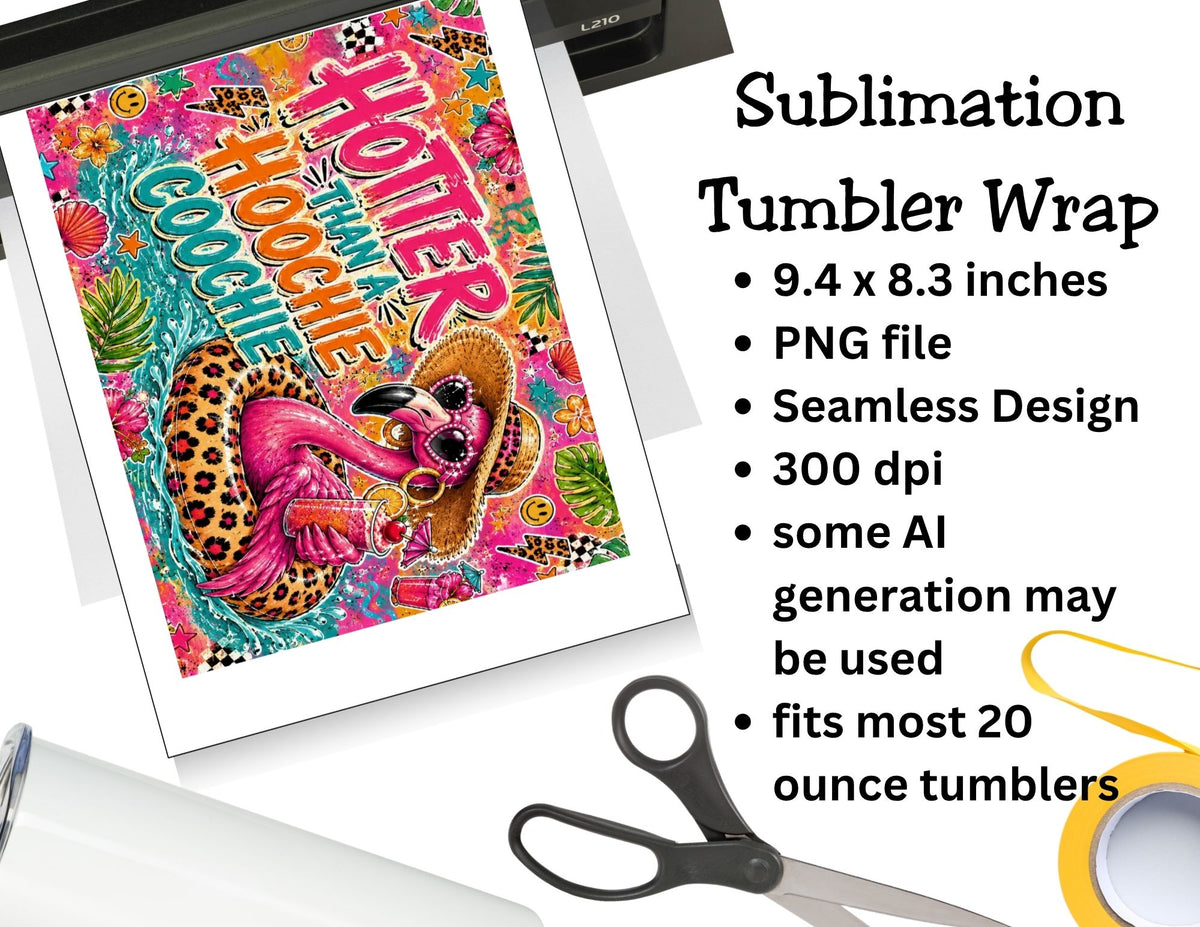 Hotter Than A Hoochie Coochie Flamingo Tumbler   *1056