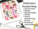Be a Flamingo in a Flock of Pigeons Tumbler and Tumbler Wrap    *1087