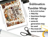 Basic Witches Love Fall Tumbler and Tumbler Wrap *1099