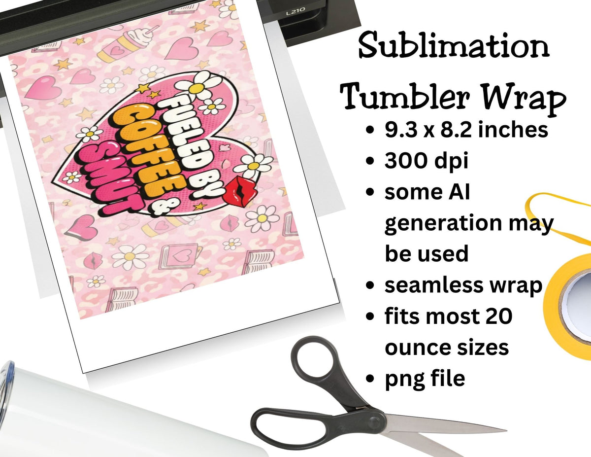 Fueled by Coffee & Smut – Bookish Tumbler   *891