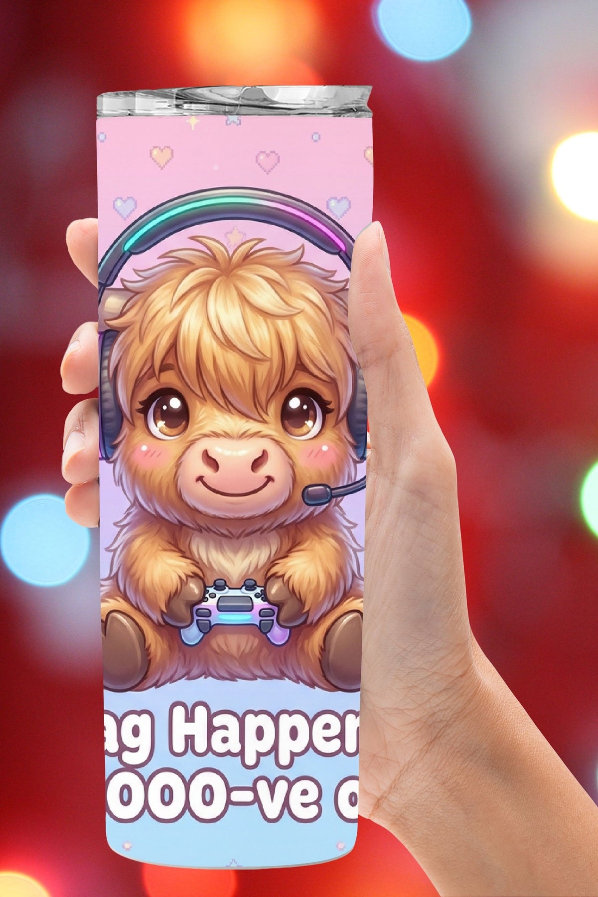 This Gamer Highland Cow tumbler is perfect for gamers who love cozy, pastel designs with a sense of humor. Great for birthdays, graduations, streamer setups, or everyday gaming hydration. Available as a finished 20oz skinny tumbler or a PNG sublimation wrap for DIY creators and small shops. Fun, giftable, and easy to love.