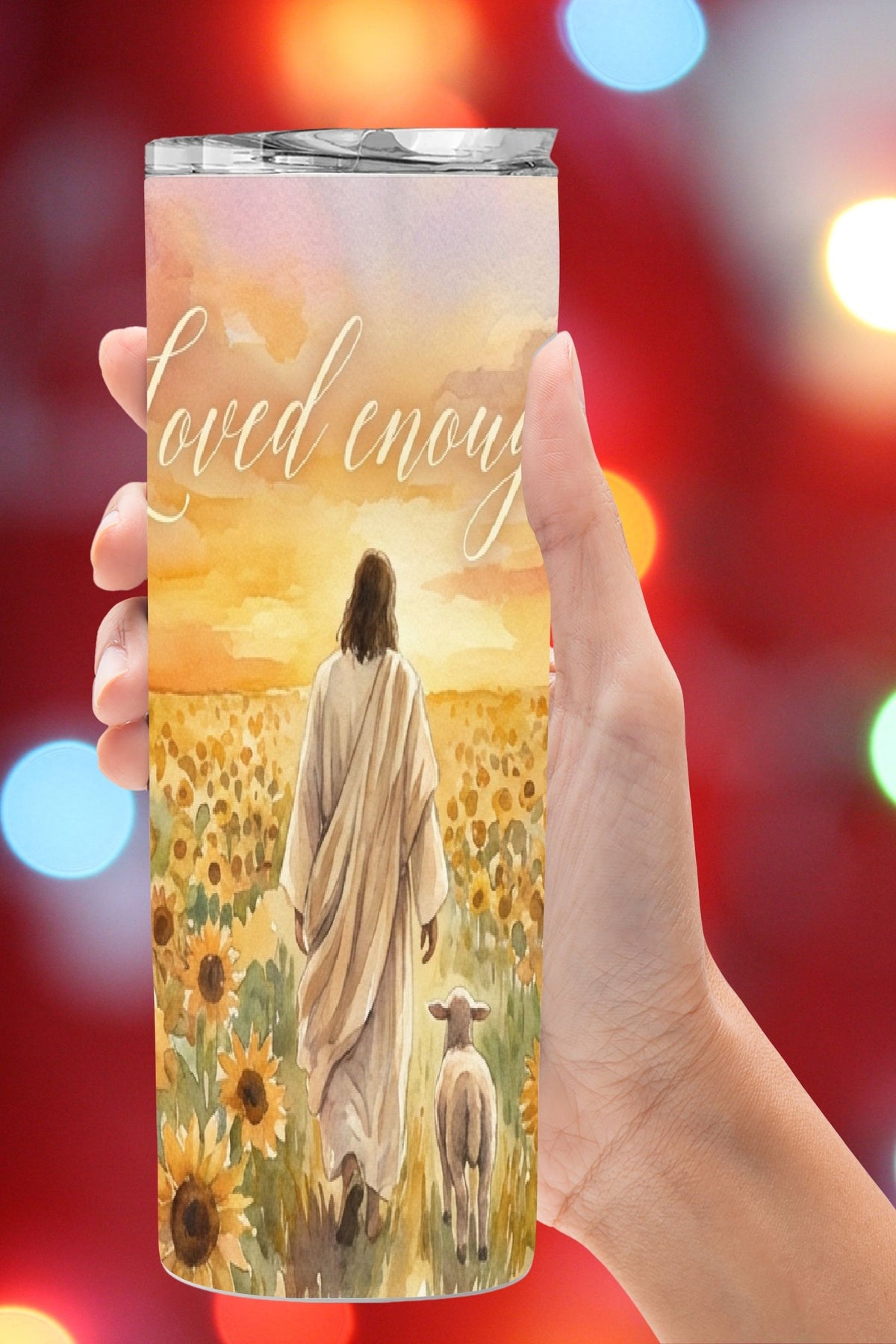 Looking for a meaningful Christian gift? This Jesus tumbler captures God’s relentless love with soft watercolor art and scripture-inspired design. Available as a finished tumbler or a PNG wrap for DIY faith projects.