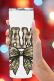 A must-have gift for hunting moms and outdoorsy mamas. This camo mama tumbler fits a 20oz skinny cup and features a cozy plaid and camouflage design. Available as a physical tumbler or a sublimation-ready PNG for makers and small businesses.
