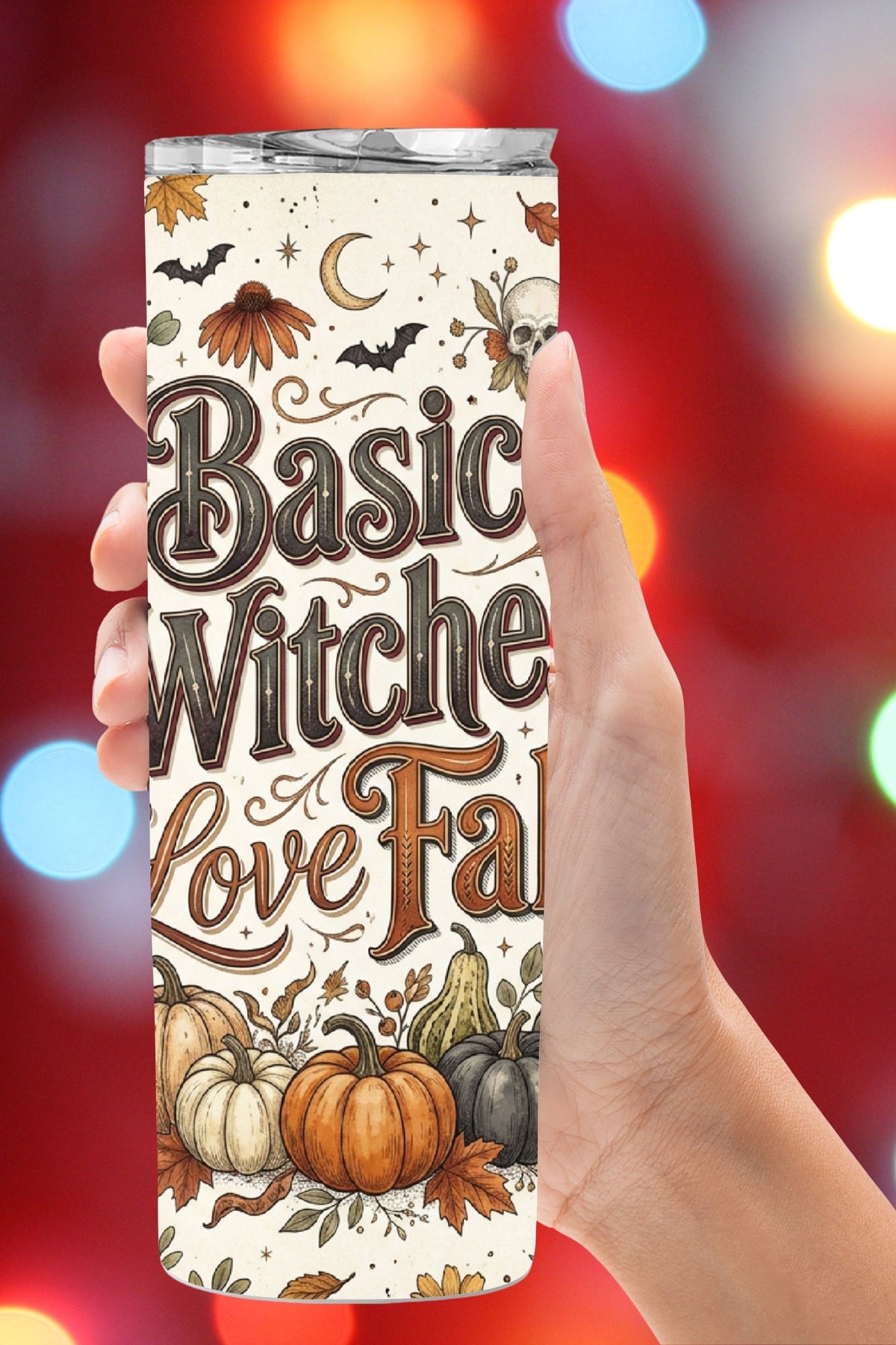 Basic Witches Love Fall Tumbler and Tumbler Wrap *1099