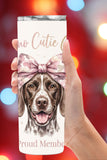 Camo Cutie Club GSP Tumbler – Coquette Hunting Dog Design   *867