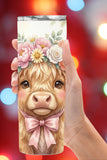 A Mother’s Day tumbler she’ll actually use 💗 Featuring a soft floral highland cow design, this 20oz skinny tumbler is a thoughtful spring gift for moms, grandmas, and cow lovers.