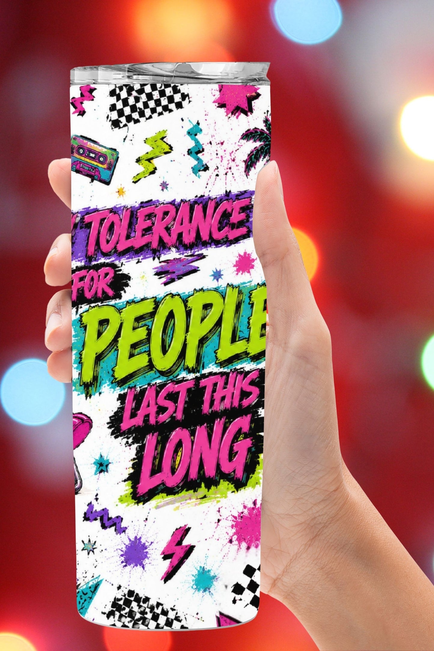 My Tolerance For People Last This Long Tumbler   *1055