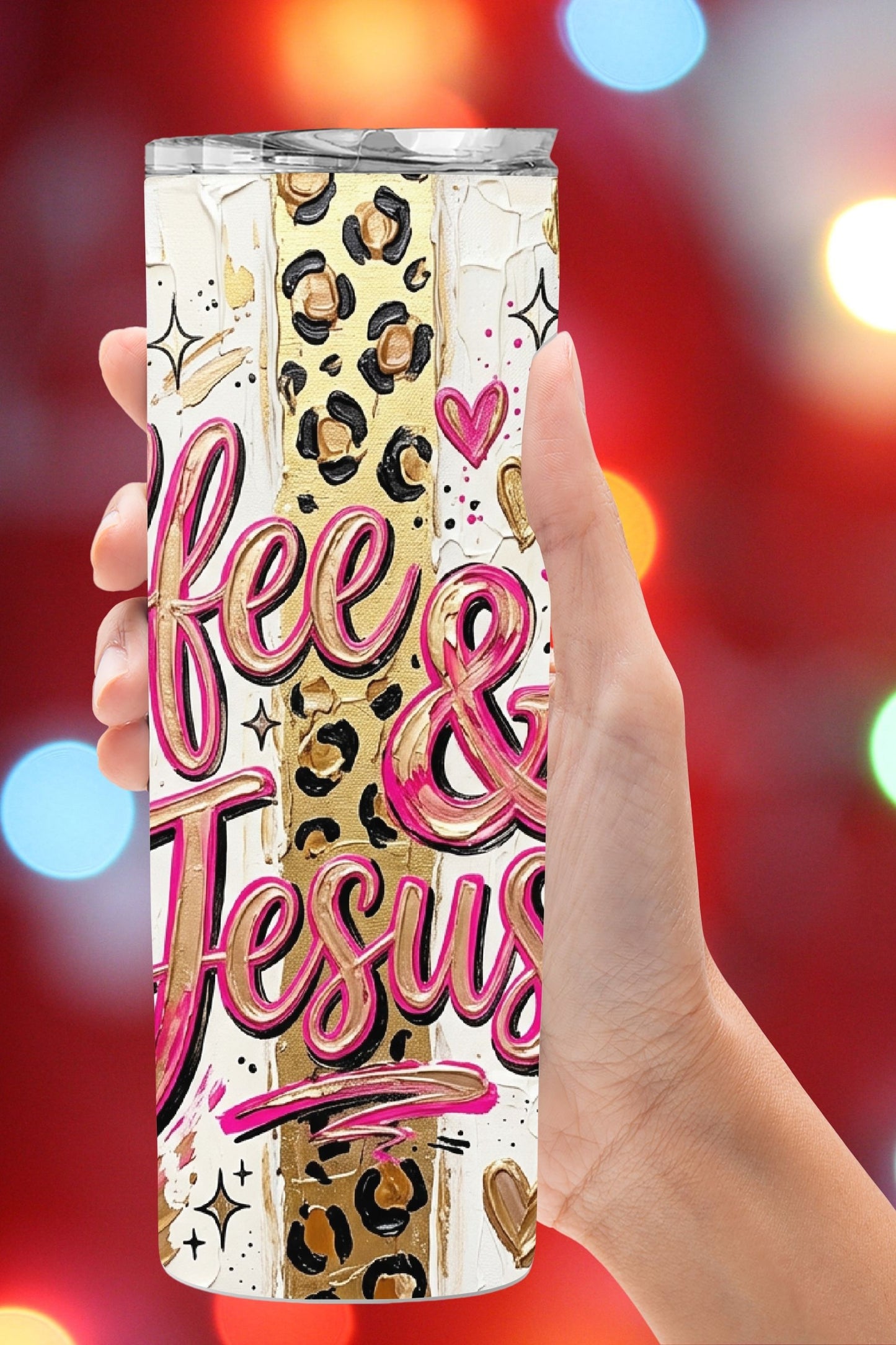 Coffee and Jesus Tumbler Wrap PNG and Tumbler   *1060