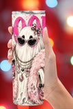 Glam Ghost Pink Halloween Tumbler and Tumbler Wrap PNG *1085