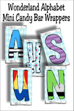 Wonderland Alphabet Hershey Candy Bar Wrapper Printable