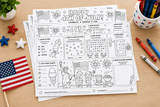 Patriotic 4th of July Activity Placemat Printable
