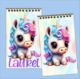 Baby Unicorn Personalized Notebook Party Favors