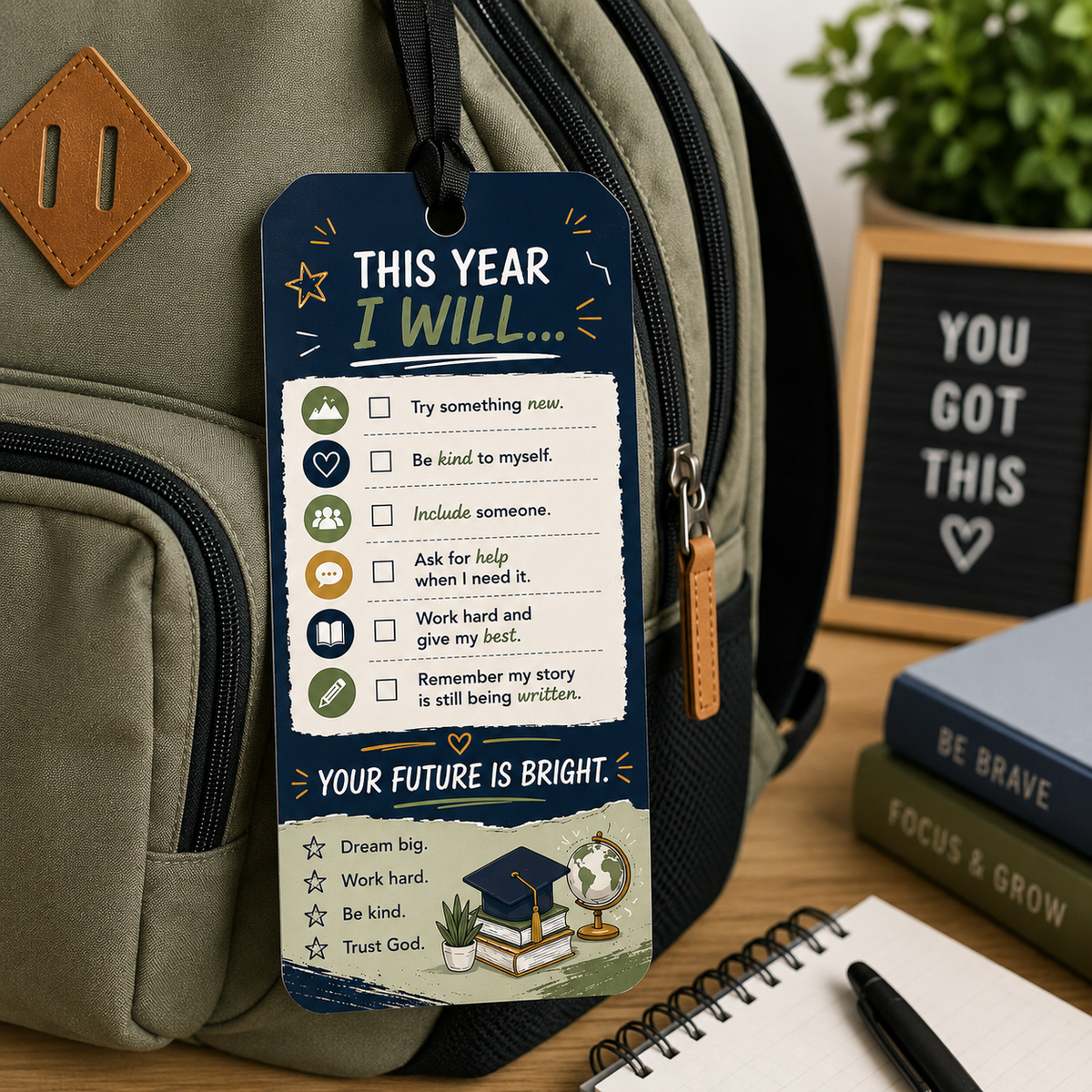 High School Backpack Blessing Tags Printable