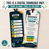 Middle School Backpack Blessing Tags Printable | Christian First Day of School Gift