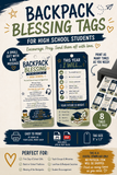 High School Backpack Blessing Tags Printable