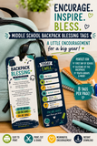 Middle School Backpack Blessing Tags Printable | Christian First Day of School Gift