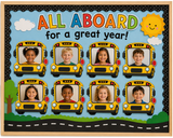 Editable School Bus Student Photo Frame Template, Printable Bulletin Board Display, Canva Classroom Decor