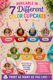 Editable Birthday Cupcake Student Photo Frame Canva Template