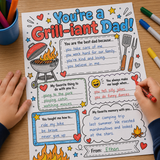 You’re a Grill-iant Dad! Father’s Day Printable Worksheet