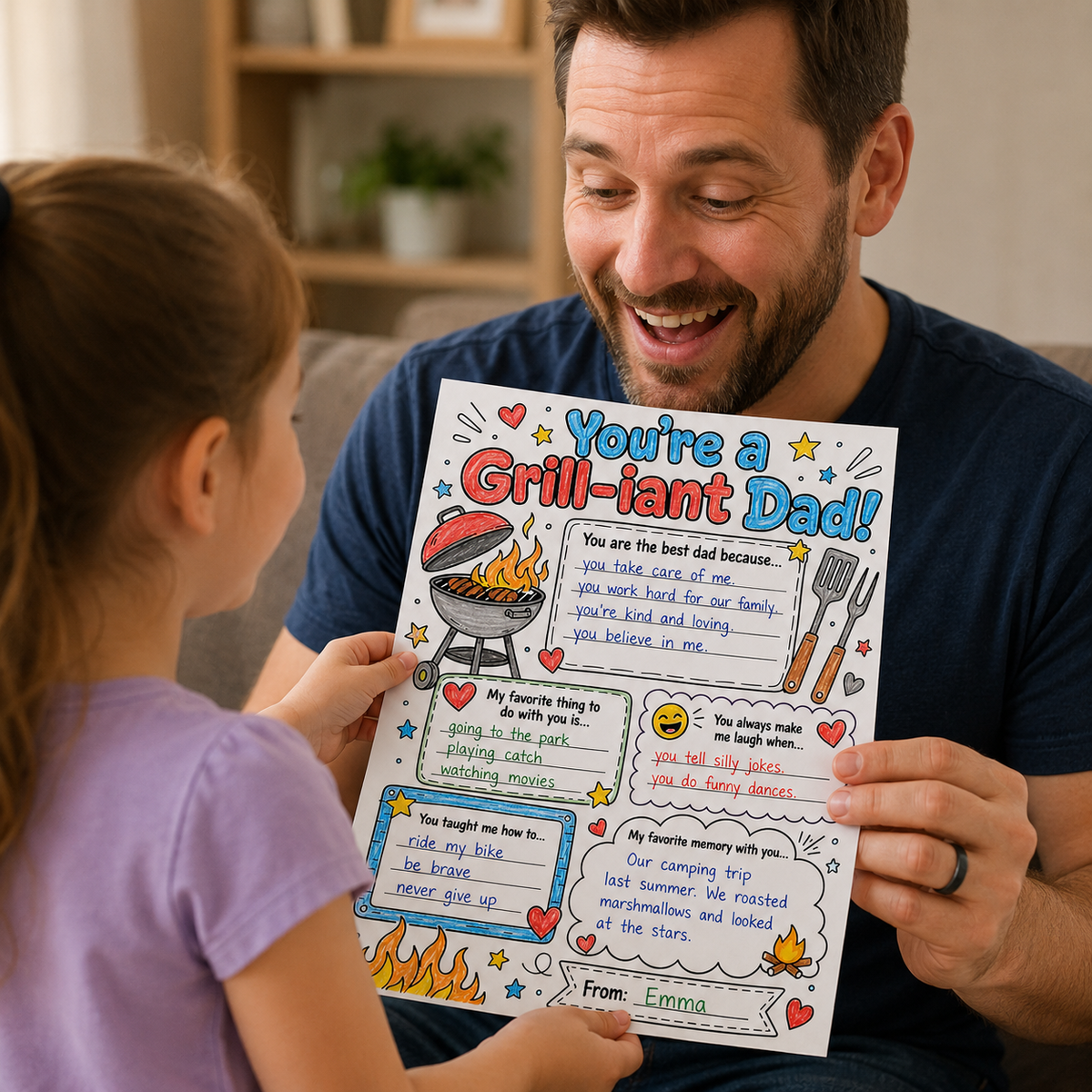 You’re a Grill-iant Dad! Father’s Day Printable Worksheet