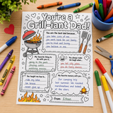 You’re a Grill-iant Dad! Father’s Day Printable Worksheet