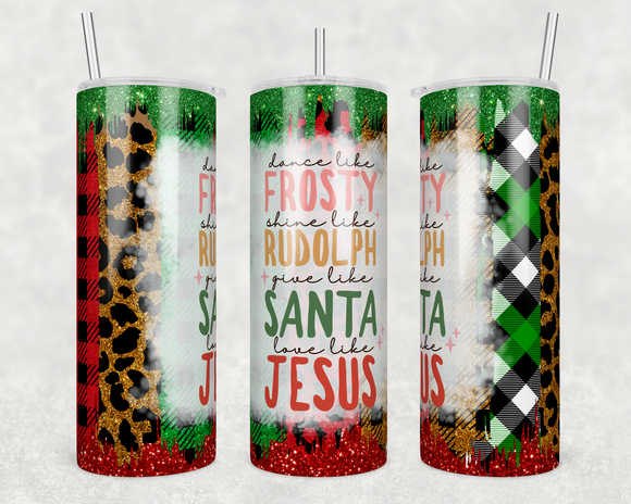 Dance Shine Gove Love Christmas 20 ounce Stainless Steel Tumbler