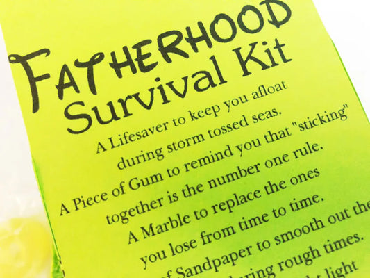 Fatherhood Survival Kit Printable Box Template | DIY Father’s Day Gift Favor Box | Instant Download PDF & JPG