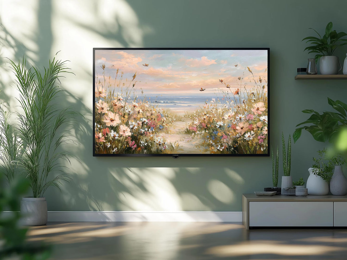 Printable Wildflower Field Frame TV Art