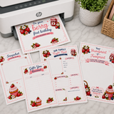 Berry First Birthday Journal Printable, First Birthday Memory Book PDF, Birthday Keepsake Pages, Baby First Year Journal