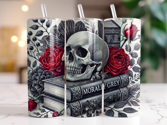 Morally Grey Books 20 ounce Stainless Steel Tumbler   *633