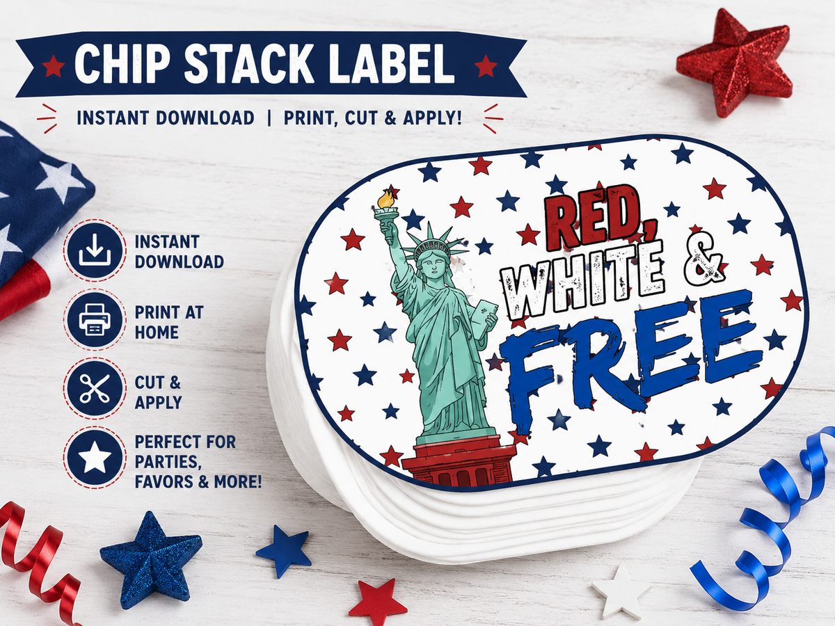 USA 250 Pringles Snack Stack Lid Printable