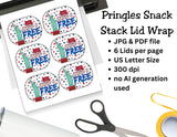 USA 250 Pringles Snack Stack Lid Printable