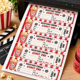 Backyard Movie Night Printable Tickets