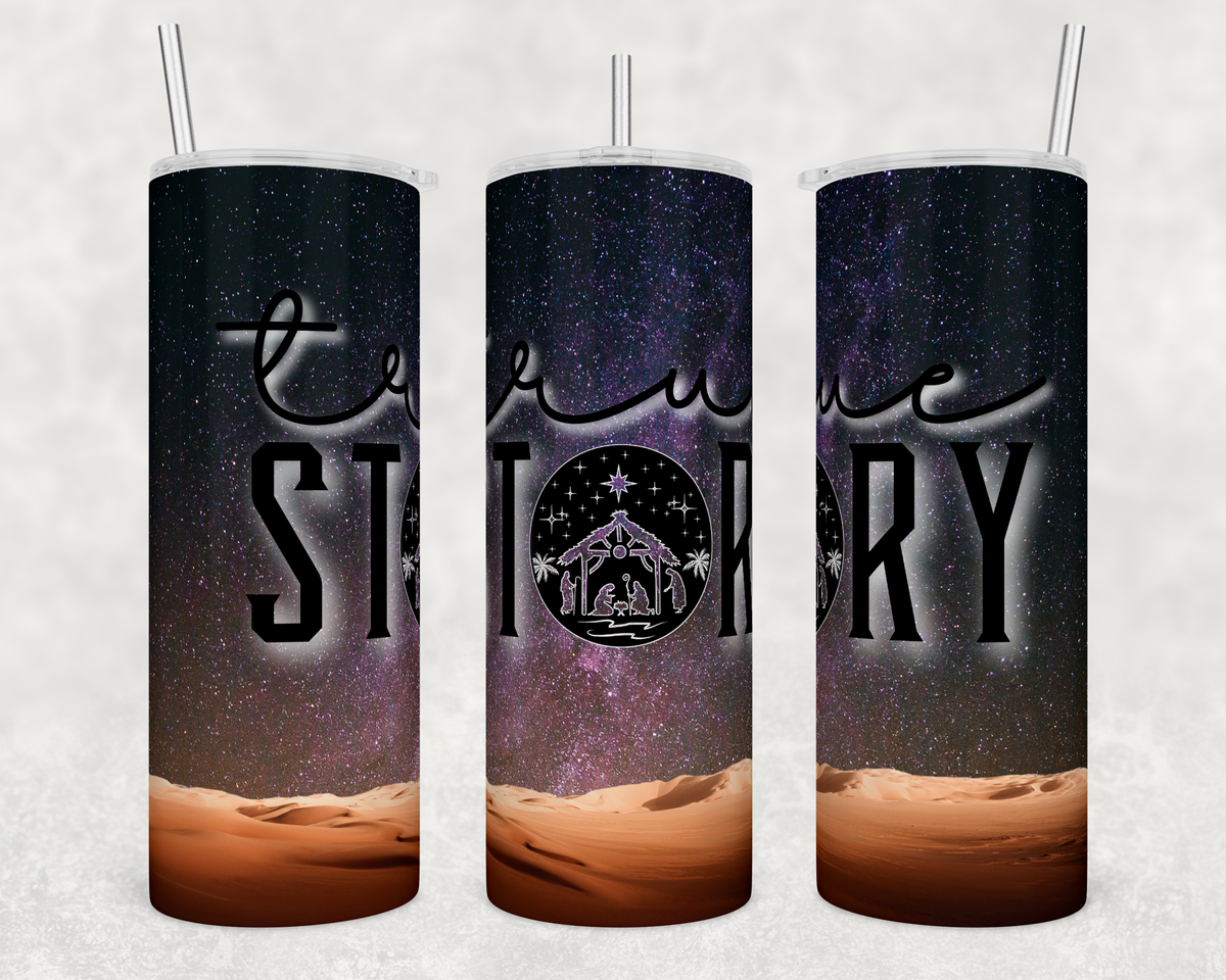 True Story Christmas Nativity 20 ounce Stainless Steel Tumbler