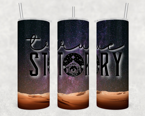 True Story Christmas Nativity 20 ounce Stainless Steel Tumbler