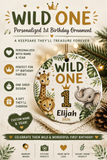 Celebrate their very first birthday with a keepsake made just for your little Wild One! 🦒🦁🐘 This personalized 1st birthday ornament features adorable safari animals, tropical greenery, a bold leopard-print number 1, plus the child’s name and year. Perfect for a Wild One birthday theme, jungle or safari party, Christmas tree keepsake, memory box, or personalized gift for parents and grandparents.

#WildOneBirthday #1stBirthday #FirstBirthday #SafariBirthday #JungleBirthday #PersonalizedOrnament #BirthdayK