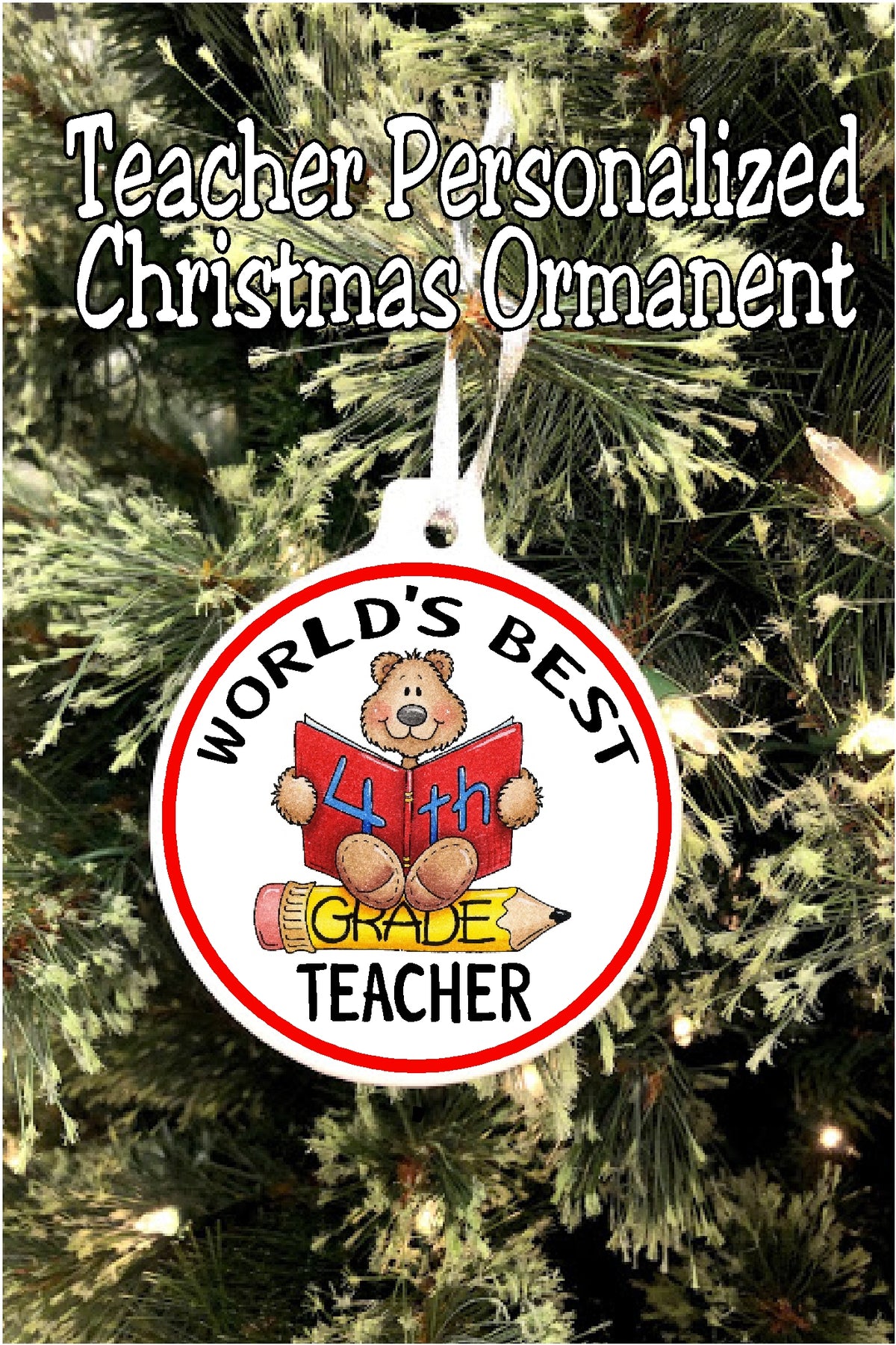 Teacher Personalized Christmas Ornament