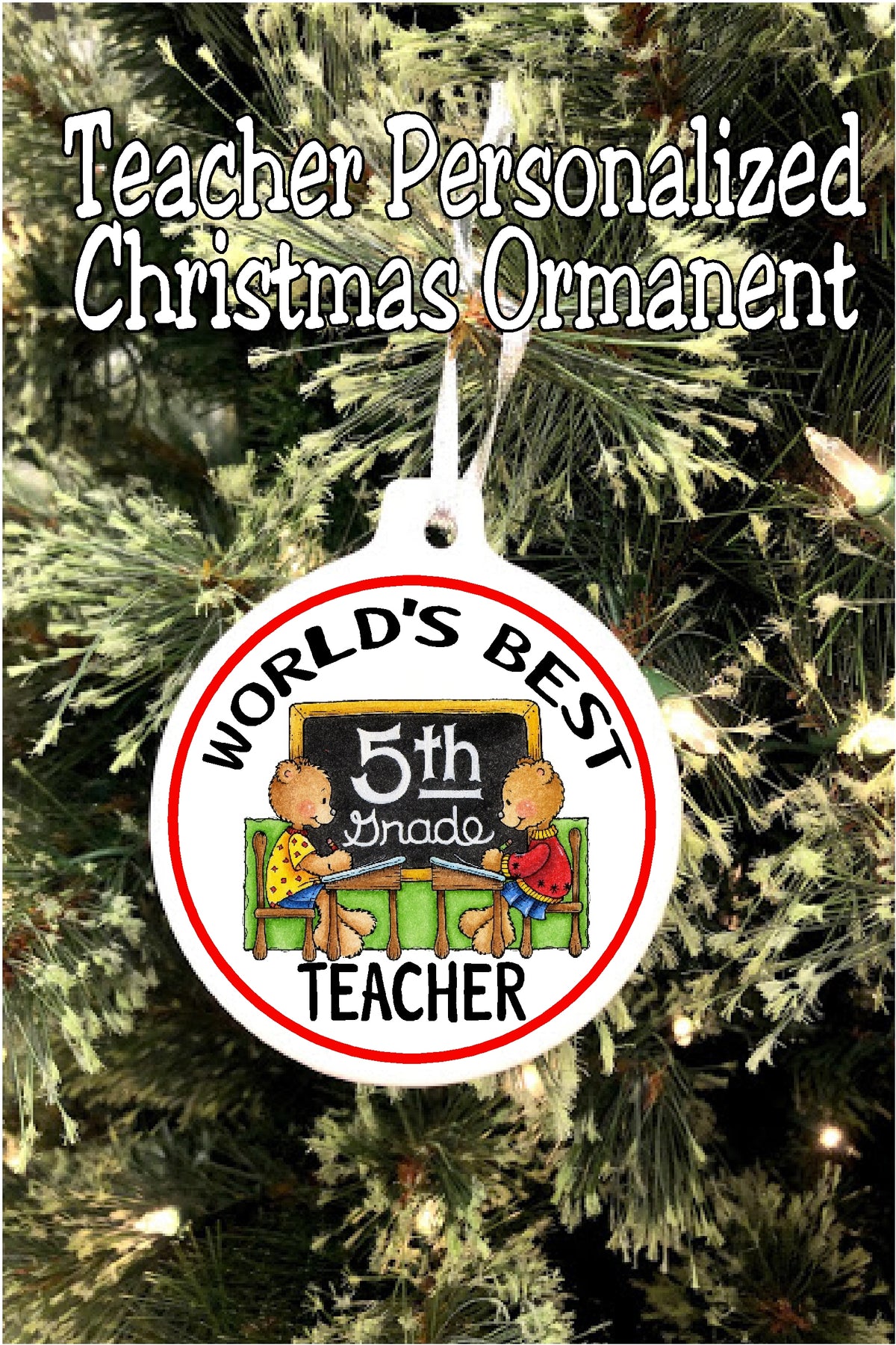 Teacher Personalized Christmas Ornament