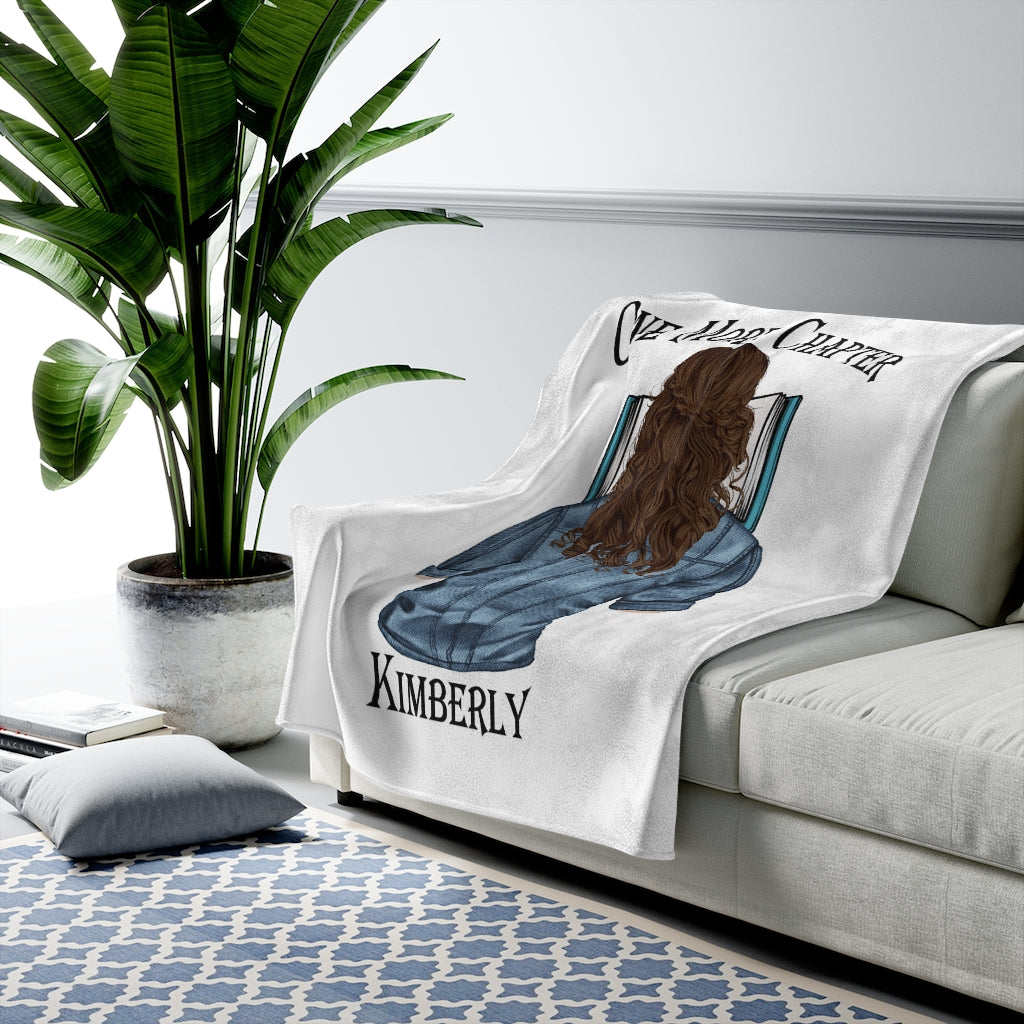 One More Chapter Book Lovers Personalized Velveteen Plush Blanket